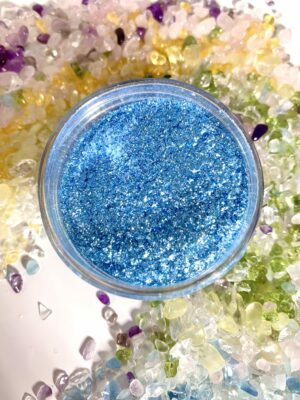 Diamond sparkle dust in baby blue. Perfect for gender reveal candles