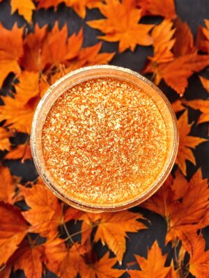 diamond sparkle dust in orange is perfect for Halloween candles